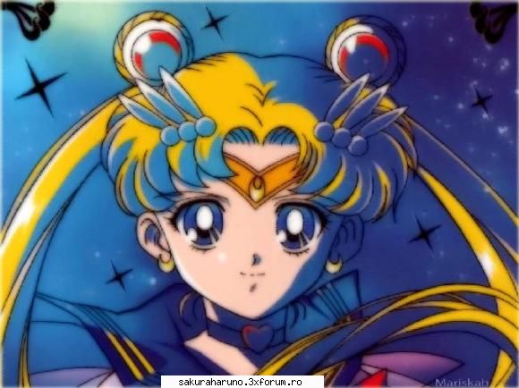 sailor moon prima sailor moon  este timida si se sperie usor..dar spre finalul animeului devinde mai